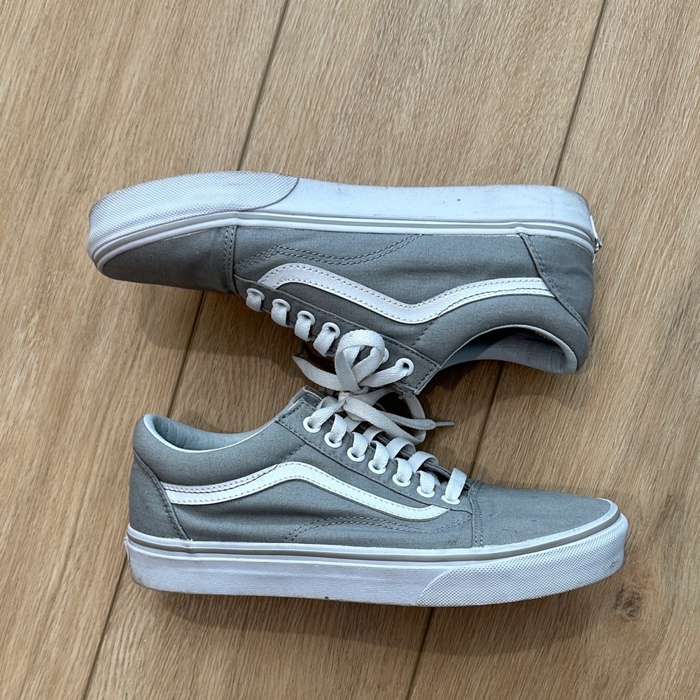 Vans Classic Old Skool Gray and White Sneakers Unisex